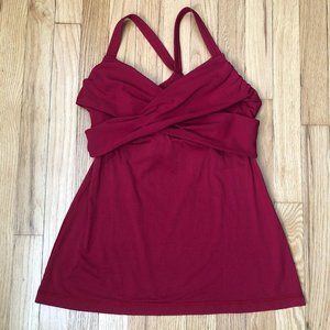 LIKE NEW Lululemon Wrap It Up Tank in Cranberry